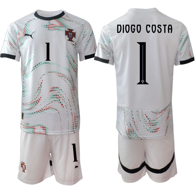 Men 2025-2026 Season Portugal away White #1 Soccer Jersey